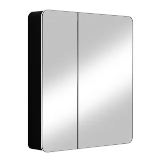 Зеркало-шкаф Reflexion Black 76 RF2002BL с  подсветкой 76х85